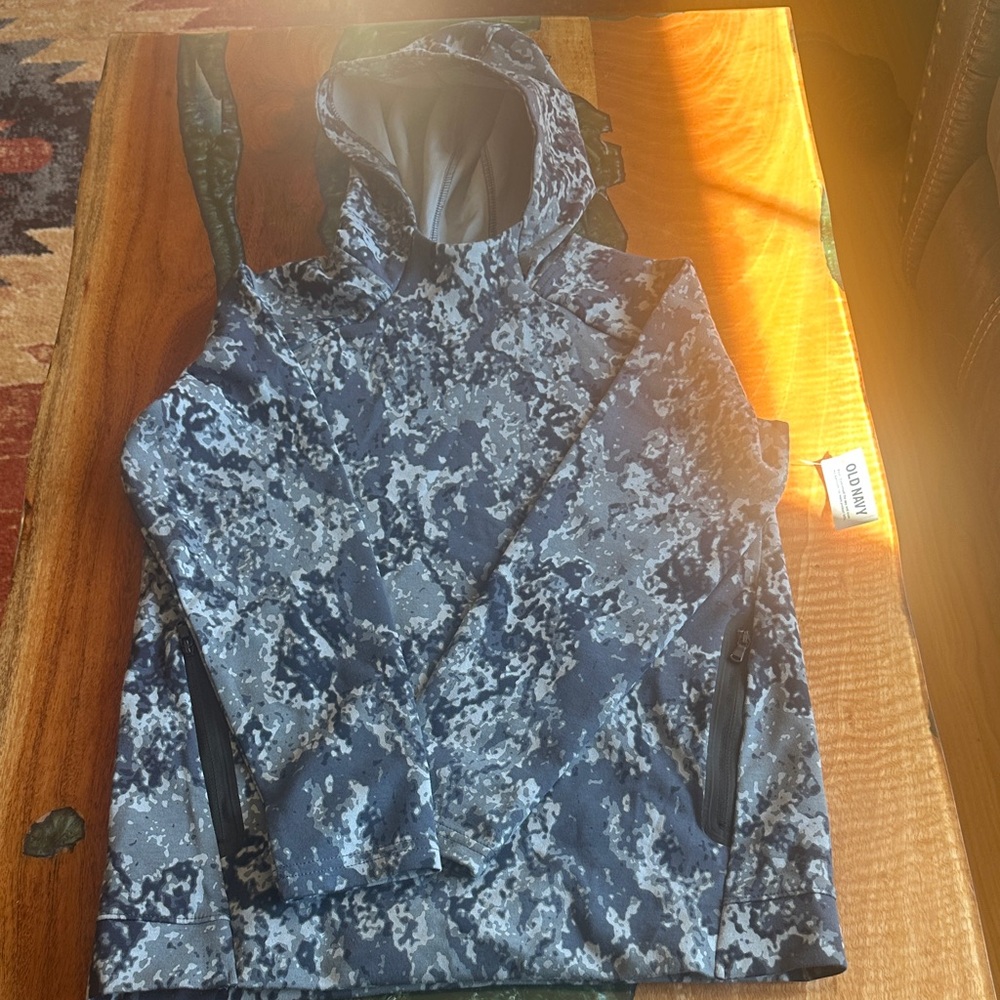 Old Navy Blue Camo Kids Hoodie
